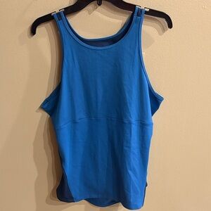 Nike Women's training performance yoga Tank Top open back plus size blue XXL